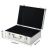 企金 手提铝箱 350*250*130mm 银色空箱带锁工业级铝合金工具收纳箱设备存储收纳箱1个 QJ-L04200