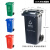 户外分类垃圾桶大号塑料商用带盖垃圾筒干湿垃圾其他垃圾可回收 120L侧轮广东标(备注颜色)