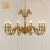 迈尔诺 法式全铜水晶吊灯欧式复古客厅餐厅卧室书房楼梯别墅灯具 10头(直径990*高度750)