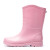 海斯迪克 日系雨鞋女款时尚外穿套鞋轻便防水胶鞋工作防滑成人中筒雨靴HKsq-362 粉红色 36码 
