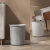 谋福 垃圾桶 塑料纸篓 厕所卫生间压圈垃圾篓 小号灰色
