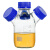 螺口三口/四口流动相液瓶储液瓶废液瓶蓝盖丝口玻璃多口试剂瓶实验室HPLC液相色谱流定制 GL45 PP蓝盖(耐温140度)