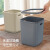 鲁识垃圾桶带盖办公室家用卫生间厕所厨房分类塑料摇盖大垃圾桶10L静谧灰