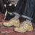 LOWA新款户外登山鞋低帮旅游防滑耐磨徒步透气作战靴防水战术靴男 卡其色（防穿刺） 39