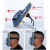 电焊面罩护脸焊工防护眼镜头戴式护目氩弧焊接二保焊烧电焊机牛皮 卡扣黑镜3个