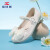 哈比熊（HOBIBEAR）童鞋女童单鞋公主鞋春秋校园演出时装鞋小皮鞋JD03S82米白31码