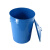 定制适用户外垃圾桶超大号铁皮桶彩色带盖64L大堂工业小区环卫果皮箱100L 64L蓝色