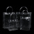 海斯迪克 透明手提袋pvc礼品袋 购物纽扣手拎袋 21*14*25cm竖版 HKCX-381