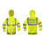 MOREYUN  荧光黄反光分体雨衣 交通警示雨衣(赠肩灯和指挥手套) 荧光黄分体 L165 