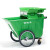 400L环卫垃圾车垃圾清运车保洁手推车大号户外塑料垃圾桶小区物业定制 绿色 400L无盖保洁车