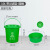 安达通 塑料分类垃圾桶带盖手提大容量干湿分离厨余垃圾分类过滤餐厨垃圾桶 绿色10升圆桶