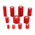 俱威 绝缘子 红色低压配电柜用高强度圆柱形绝缘支柱铁芯 MNS40*60 M10（1个）