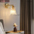 TAPNM新中式卧室壁灯轻奢感卫生间法式极简床头书房黄铜灯具 铜本色 MD055默认暖光/白光备
