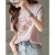 伯西亚品牌圆领短袖T恤女夏季新款时尚休闲宽松显瘦刺绣上衣体恤高尔夫 粉紫 L