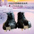 久臻 YZF61 18齿不锈钢简易冰爪 雪地登山防滑鞋套 桔色M码(34-40码鞋) 