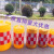 防撞桶道路施工水马安全防护反光桶塑料反光路障交通设施 加厚款滚塑防撞桶400*700(黄黑反光膜)