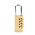 安先达密码锁 便携式黄铜挂锁 行李箱橱柜健身房密码锁 防水防锈安全锁具 黄色21mm四位密码	