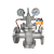 甲舞工匠304不锈钢法兰减压阀 气体先导活塞式氧气天然气 DN15(304)
