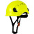 达林韦尔防砸工地安全帽带护目镜新国标建筑劳保透气救援盔印字 荧光黄帽