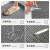 冰禹 BYQ-703 PVC镂空防滑垫 S形塑料地毯浴室地垫 网格门垫 灰色1.8m*1m(加密厚5mm)