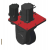 适用AGV车潜伏机器人小车行走轮卧式双轮小车控制系统AGV车立式单舵轮 HZ-LDS-230-1500-400