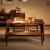 弗尔迪克 实木餐桌 北美黑胡桃木餐桌椅组合全实木长方形现代简约北欧风格 1.8米桌+空念餐椅*4+1.5m长凳*1