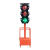 可移动交通信号灯太阳能红绿灯学校驾校十字路口临时信号灯 红人/动绿人二位双色跟随笔