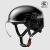 晓安头盔电动车3c认证夏季防晒男女摩托车电瓶车半盔舒适透气安全帽 战术黑 M适用于头围54至61cm