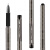 中性笔S43黑色全针管做笔记办公商务笔手账笔软胶护套学生用 S43子弹头黑（12支）+笔芯（20支）6935