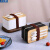 分餐碗INS可爱日式双层饭盒上班族便携可微波炉加热午餐便当盒塑料餐盒 白色