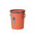 曦巢 北欧带盖大号加厚垃圾桶家用厨房压圈分类垃圾桶卫生间创意垃圾篓 活力橙10L