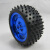 智能小车机器人轮胎 三色 防滑防震轮子 直径85MM 38MM宽车模胎 五纹蓝色85MM带钉