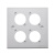 AVSSZ艾威尚两位D型酒店舞台音视频墙面铝合金拉丝86空白面板1孔4 白色1位电源86面板