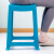 茶花（CHAHUA）塑料凳子 浴室防滑凳 方形加厚餐凳条纹凳A0838P 蓝色
