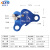 自锁器高空绳索防坠器A型流动防坠落器抓绳器高空作业攀岩止坠器 深蓝色自锁器合金钢钩