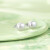 周六福S925银珍珠耳钉耳饰生日礼物女馒头珠 8.5-9.5mm 