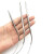 3付不锈钢环形针棒针循环针手工毛线针毛衣针羊绒线编织工具套装 6号(43cm60cm80cm)各1付