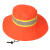 LISM环卫工人帽夏季遮阳防晒大檐帽洁园林公路物业反光网眼帽可印字 桔色渔夫帽 可调节