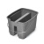 手提双格清洁桶长方形塑料水桶大号加厚提水桶宾馆洗车储水桶 深灰色