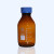 取样瓶 透明茶色棕色带刻度螺口蓝盖试剂瓶密封瓶实验室取样瓶玻璃样品瓶JYH 高硼硅5000ml