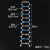 工品云超 DNA双螺旋结构模型组件 高中生物分子模型 教学仪器 实验器材 小号 