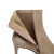 百丽尖头时装靴女新商场同款羊皮革小香风优雅短靴BCWM4DD3 杏色 34