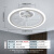 雷士照明 NVC风扇吊灯智能控制卧室客厅餐厅灯具现代简约电扇灯摇头灯 [皎月白]36瓦照明-六档风速-变频