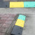万汇尔橡塑斜坡垫上坡马路牙子路沿坡台阶板汽车爬坡门槛三角斜坡台阶垫 黄色7cm高