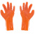出极 浸胶工业手套 加厚PVC手套 橡胶劳保手套 单位:双 橘色防滑颗粒手套5双 