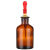 玻璃滴瓶实验室3060125ml附胶帽红皮头红胶头白色棕色玻璃点滴瓶胶头滴管英式刻度滴瓶 普料棕色30ML