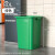 YYN商用无盖垃圾桶大容量2023厨房超大方形餐饮40大号20L 80L绿色正方形桶