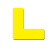 稳斯坦 WST220 桌面警示四角定位贴 5S6S管理物品标签标识 L型3*1cm黄色(100个)