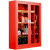 微型消防站室外建筑工地消防柜消防器材全套应急物资展示柜灭火箱 粉红色