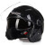 捷凯-512男女通用摩托车电动车头盔3/4双镜片安全头盔原厂 亮黑 M
